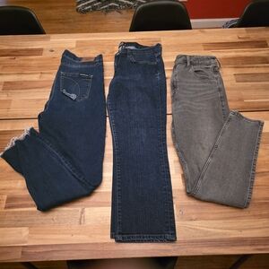 Women's Blue and Gray Jeans